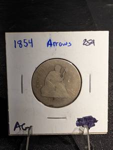 lot 81 image: 1854 Seated Liberty Quarter