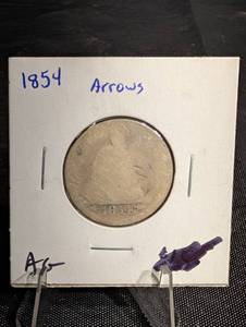 lot 82 image: 1854 Seated Liberty Quarter