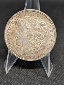 lot 114 image: Morgan Silver Dollar 1921-D 90% Silver