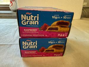 lot 36 image: 2x 16ct Nutri Grain Bars-Raspberry