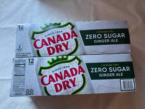 lot 70 image: 2x 12pk Canada Dry Ginger Ale-Zero Sugar