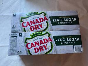 lot 71 image: 2x 12pk Canada Dry Ginger Ale-Zero Sugar