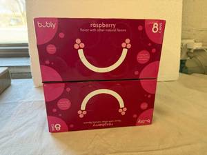 lot 108 image: 4x 8pk Bubly-Raspberry