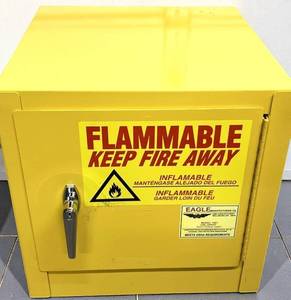 MSRP $800 – Eagle Model 1901 Flammable Safety Storage Cabinet, 2 Gallon Capacity, NFPA 30 Compliant, OSHA Approved, Locking Steel Cabinet with Keys for Labs Shops &amp; Facilities - Excellent Condition!