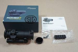 lot 4 image: Sig Sauer Romeo 7 1x30mm Full Size Closed Red Eye Sight