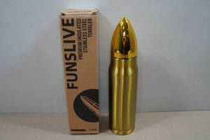 lot 141 image: Hot or Cold Golden Bullet Thermos - 17oz