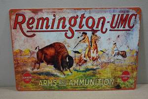 lot 143 image: Vintage Style Metal Sign - Remington
