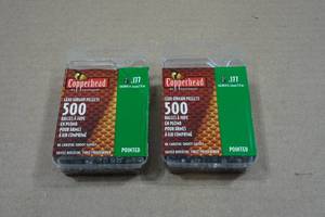 lot 182 image: 2 Packs Copperhead .177 Cal Lead Airgun Pellets