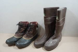lot 205 image: Sorel and Northerner Rubber Boots - Sizes 10.5 & 10