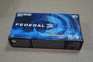 lot 263 image: 20 Federal Power-Shok .300 Win Mag 180 Gr JSP Ammo