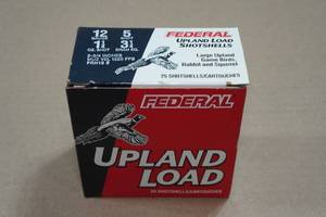 lot 308 image: 25 Federal Upland 12 Gauge 2-34 5 Shot Shotshells