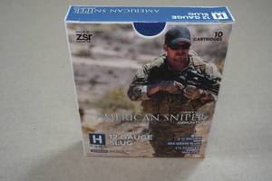 lot 325 image: 10 ZSR Hunt American Sniper 12 Gauge 2-34 Slugs