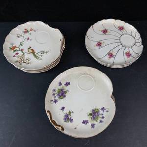 Lefton 20402 Bird of Paradise Snack Plates - 12-Piece Lot