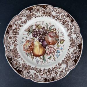 Johnson Bros Windsor Ware Fruit Plate - Grapes & Pears Pattern, England