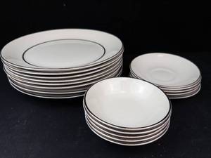 Salem England Silver Elegance Ironstone Dinnerware