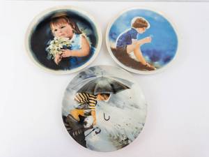 Donald Zolan Wonder of Childhood Plates (Lot of 3) - Touching the Sky, For You, Erik and Dandelion