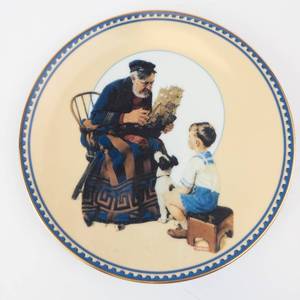 Knowles The Sea Captain Limited Edition Plate - Rockwell Classic
