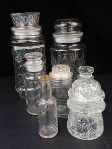 Glass Jars & Canisters - 7 Pieces
