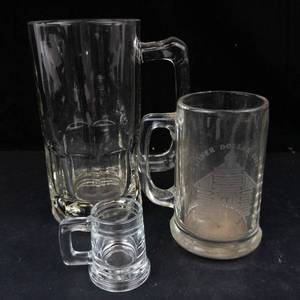 Silver Dollar City Beer Stein & Glass Mugs (Lot of 3)