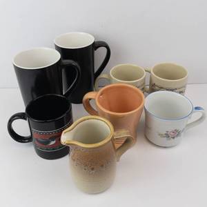 Mikasa Natures Song Creamer & 7 Assorted Mugs