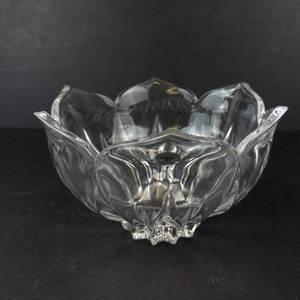 Gorham Full Lead Crystal Flower Bowl Germany - Starburst Cut Glass