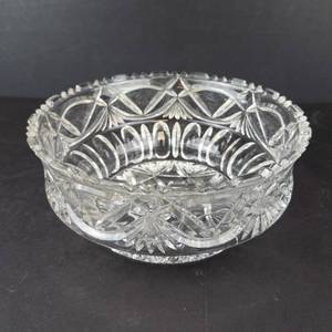 Crystal Round Candy Dish - Starburst Pattern, 9 in Diameter