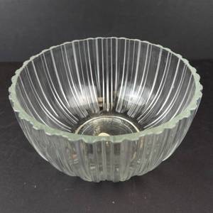 Godinger Empress Crystal Bowl - Fine Crystal, Italy - 9in Ribbed Pattern