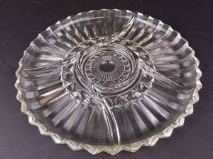 Indiana Glass Vintage 5-Part Divided Relish Platter