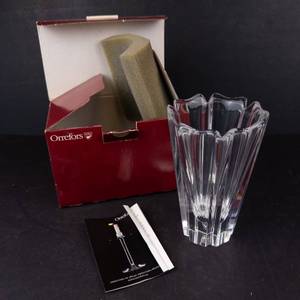 Orrefors Corona Crystal Vase - Lars Hellsten Design