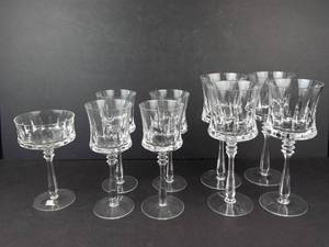 Mikasa Marquis Crystal Goblets - Vintage Set of 9