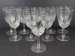 Cristal dArques-Durand Diamant Pattern Crystal Stemware - Set of 10