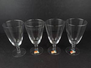 Fostoria Engagement Crystal Iced Tea Goblets - 4-Piece Set with Platinum Rim