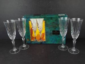 Salzburg Cristal de Flandre 4 Champagne Flutes 14.5 cl