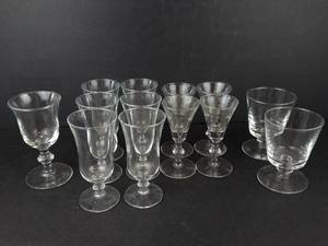 Clear Glass Stemware Assortment - 13-Pieces