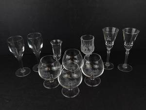 Glassware Set - 10 Clear Glasses (Assorted Styles)