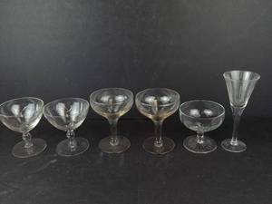 Etched Glasses - Assorted Stemware (Lot of 6)