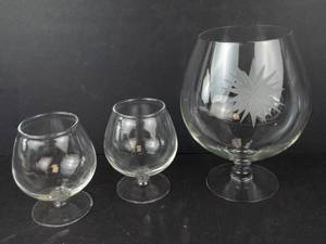 Starburst Engraved Glassware Set - 3 Glasses