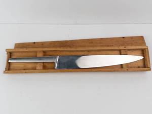 Stainless Austria Chef Knife - 9 in Blade, with Wooden Box