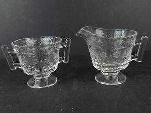Crystal Demitasse Cups - Set of 2, Pedestal Base, Etched LeafStarburst Pattern