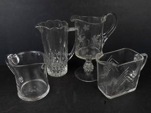 Assorted Glass Pitchers (Lot of 4)