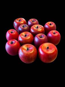 lot 26A image: Wooden Apples - 12-Piece Set