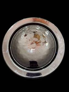 lot 105 image: 12-Inch Round Decorative Plate - Starburst Center with Diamond Rim - Ruby Red