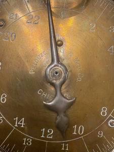 lot 114 image: Pelouze Scale & MFG Co. Hanging Dial Scale - Chicago, Early 1900s