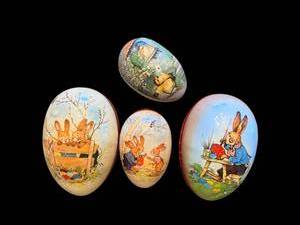 lot 144 image: Paper Easter Eggs - Rabbit Scene Set (Lot of 4)
