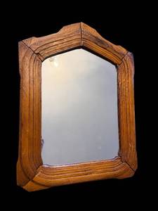 lot 165 image: Arched Wood Frame Mirror 13.5 x 18.5 in