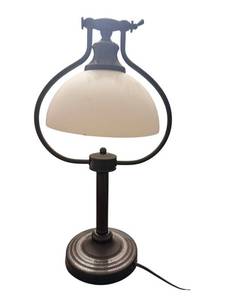 lot 191 image: Table Lamp - 18 Tall with Circular Dark Bronze Frame