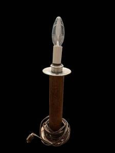 lot 205 image: Table Lamp - 11-Inch Wooden Post