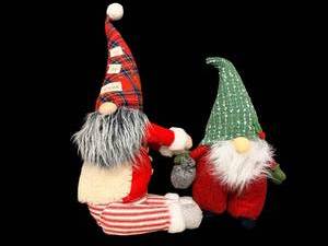 lot 228 image: Plush Christmas Gnomes - 16in & 20in