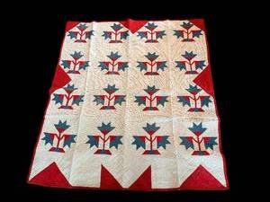 lot 274 image: Patriotic Quilt 74 x 64 - Lightweight Throw for Americana Decor with Stains