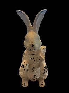 lot 328 image: Ceramic Bunny Statue - 17 Inches Tall Cream Glaze
